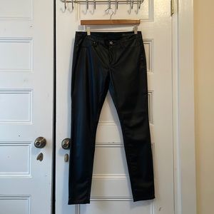 BLANKNYC Black Vegan Leather Skinny Jeans